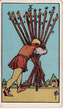 Değnek Onlusu Tarot Kartı